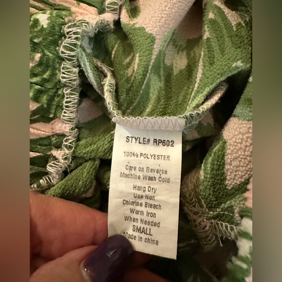 Eye of the Needle Leaf Pattern Slit Pants - S - Picture 10 of 11